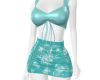 cK Short Top Skirt Aqua