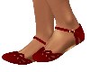 RED FLAT SANDALS