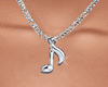Silver Note Necklace