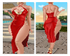 Elegant dress - red gold