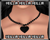 Heart Necklace Black