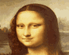 Mona Lisa kiss and wink
