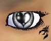 Clear grey heart eyes