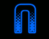 Blue N Neon Letter
