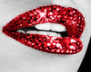 Red Sparkly Lip Sticker