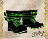 Boots M Black Neon Green