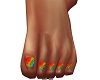 Perfect toes rainbow