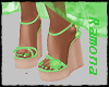 Green summer shoes