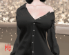 梅 sexy black blouse
