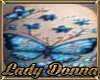 Blue Butterfly Nails