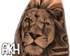 A| King Lion Hand Tattoo