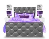 luxury purple&grey bed