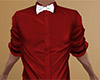 Red Shirt White Bowtie M