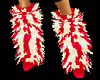 Candy Cane Fluff Boots
