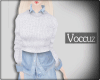 [V] Denim+ wht sweater.