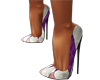 Purple Check Heels