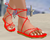 Red Boho Sandals