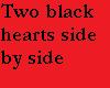 two black hearts
