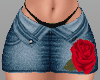 jeans skirt rose sexy