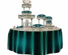teal cake table