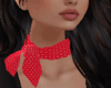 Red Scarf  White Balls