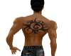 tribal black back tattoo