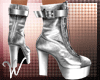 *W* Silver Low Boots