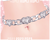 $K Valentine Belly Chain