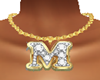 Gold Chain Letter M