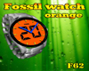 fossil watch orange