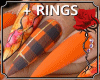 * Orange Nails + Rings