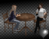 Aged Wood Bistro Table