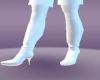 hot white tall boot heel