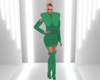 {F} Green Dress/Boots