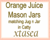 Orange Juice Mason Jars