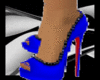 Blue Red bottom heels 