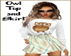 ~B~ Owl Top and Skirt