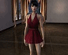 Dark red short dress