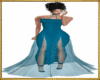 Designer teal silk