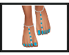 {G} Turquoise Bare Feet