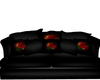 black/rose couch