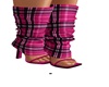Zoey's Plaid Boots Pink