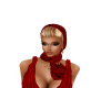 Blonde with Red scarf