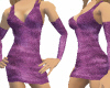 Purple Velvet Mini Dress