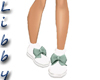 green bow doll shoes