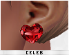 !© Ruby Heart Earrings