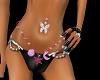 belly chain pink star