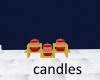 golden red candles
