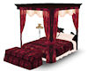 !Crimson four poster bed