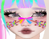 rainbow face ribbon